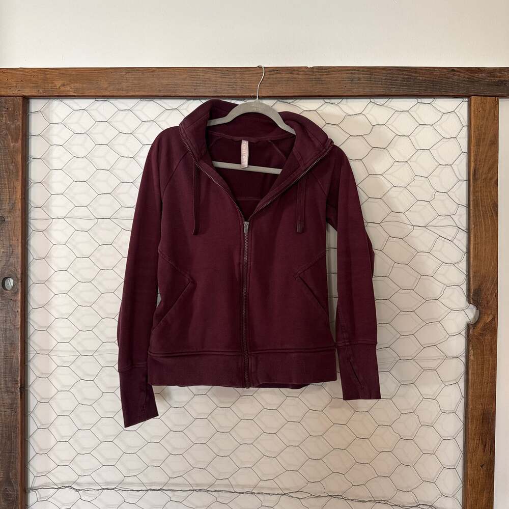 Athleta Triumph Full Zip Hoodie in Antique Burgundy